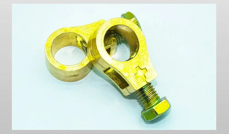 Pure copper car battery clamp with patented design for terminal connection.