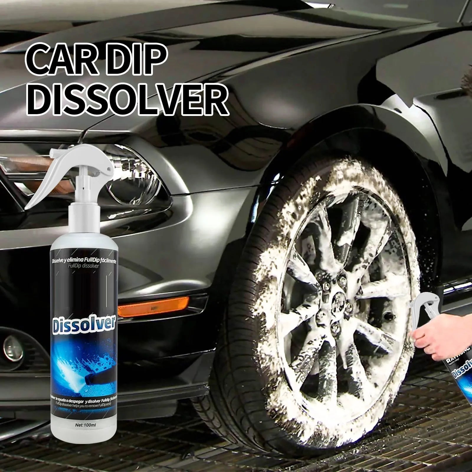 100ml car foam cleaning agent bottle for interior seat stain removal