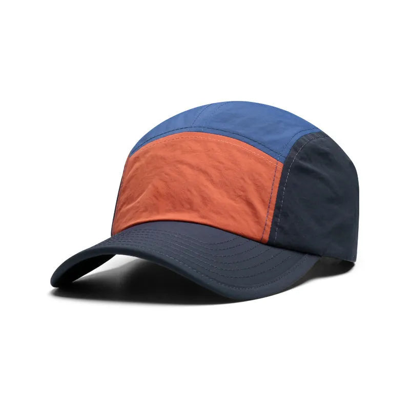 Men's curved brim baseball cap in cotton polyester fabric available in four colours