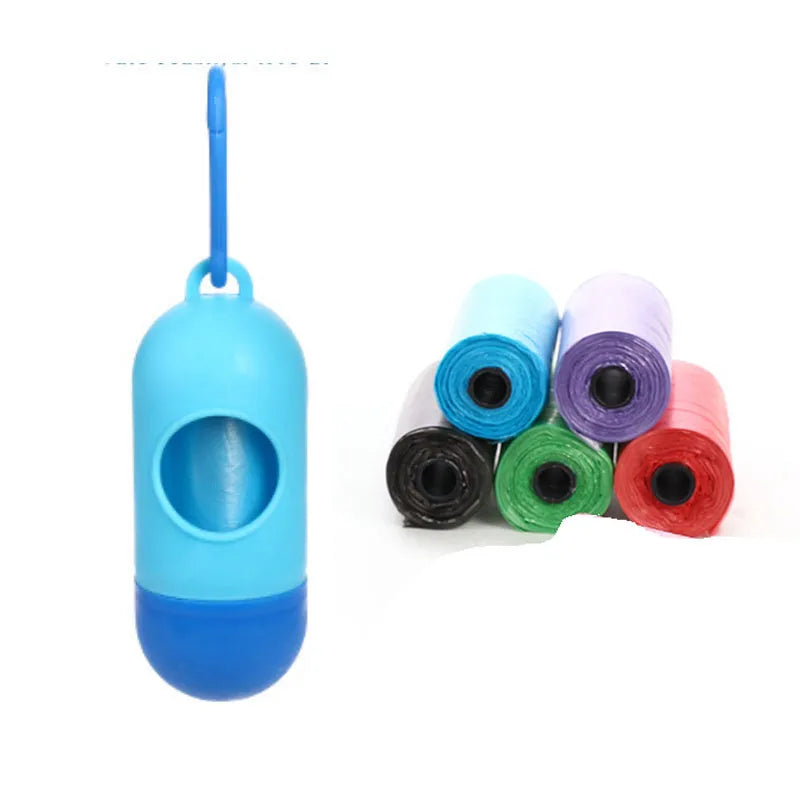 Coloured dog poop bags for waste cleanup showing 22.5 x 30 cm dimensions