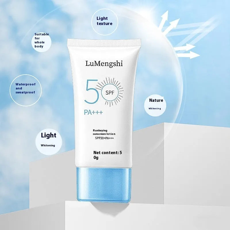 Sunscreen 50g tube moisturising whitening isolation primer universal skin type refreshing cream