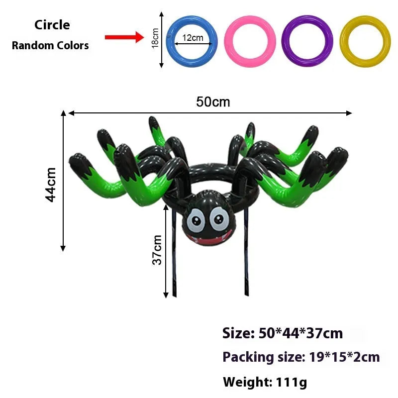 PVC inflatable Halloween throwing toy with octopus design for ghost festival games
