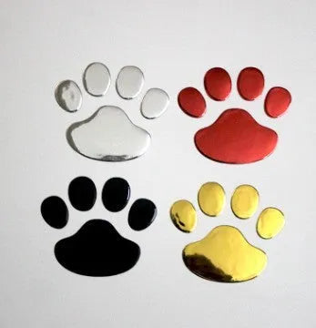 PVC car sticker with dog footprints in hand-shaped brush design for bumper scratch concealment
