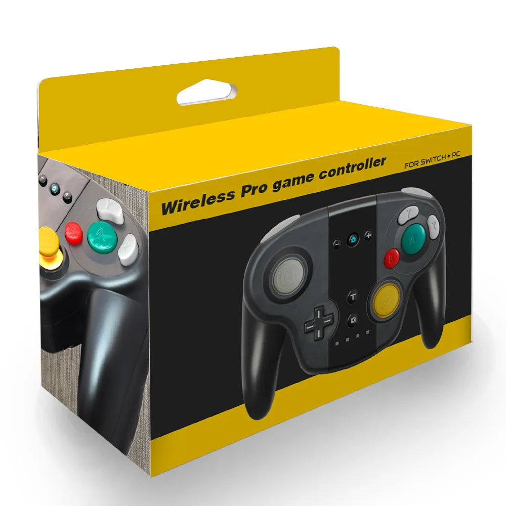 Black wireless gamepad for Nintendo Switch with NFC reader and motion controls