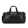 Large black travel bag with a separate shoe compartment, dimensions 52cm by 19cm by 27cm.