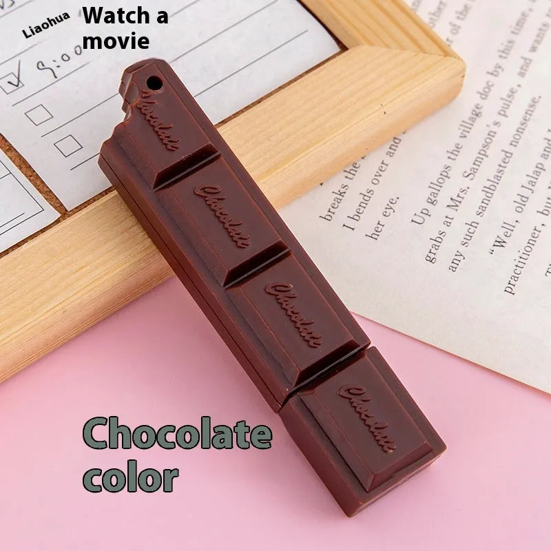 Chocolate cartoon ballpoint pen with 0.5mm tip in pink, beige, or brown refill colour.