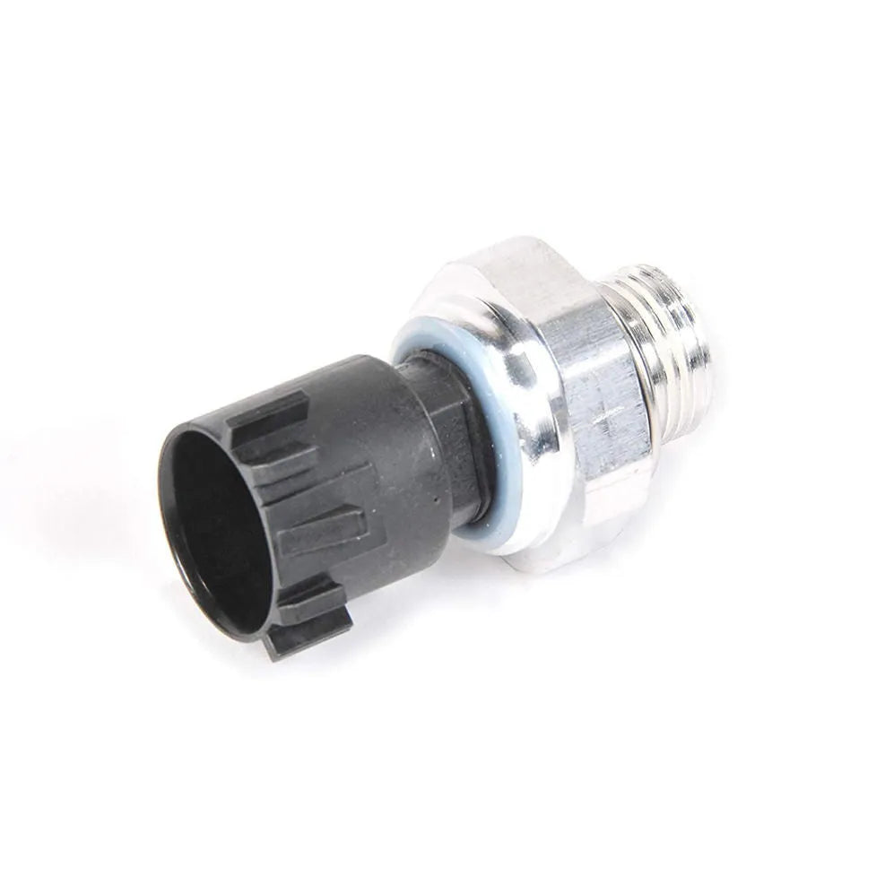 Silver automobile fuel pressure sensor unit for fuel rail mounting