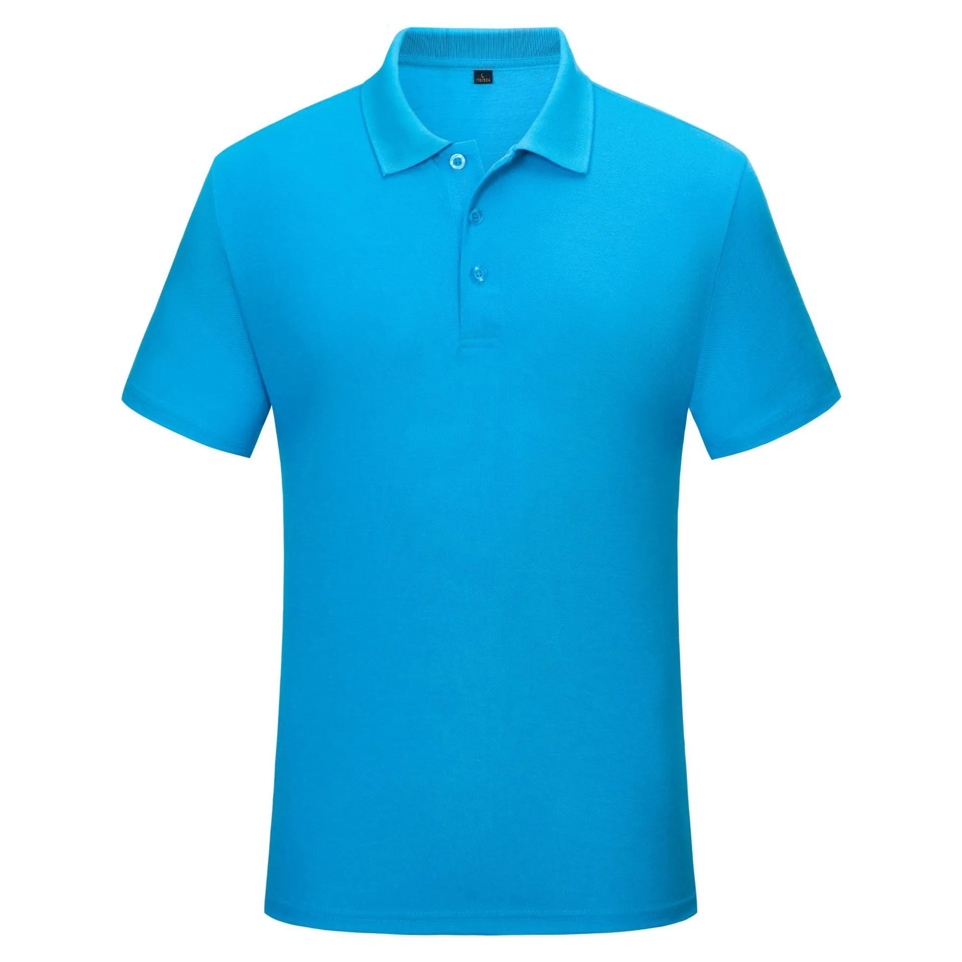 Cotton short sleeve polo shirt in solid colour for office work uniform