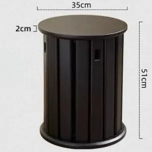 Stackable iron dining stool set with round metal seat in modern simple style