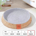 Rattan woven cat bed showing breathable design suitable for S M L XL size cats