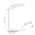 White touch-control bedside lamp with dimming settings for a child's bedroom