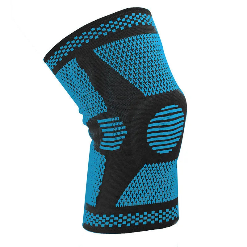 Silicone spring knee pads for sports fitness in blue, green, orange or white colours