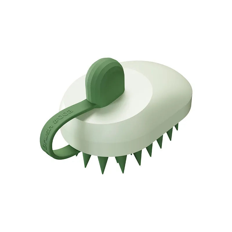 Silicone pets hair remover comb brush in dark blue, green, light blue, or white for dog and cat bath time grooming