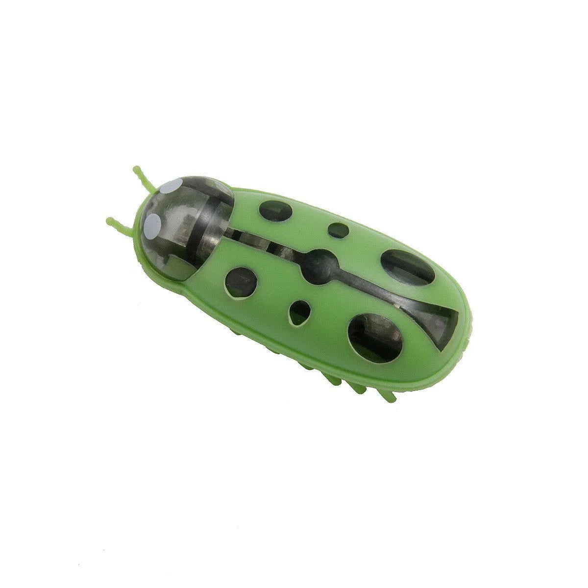 Electric vibrating cat teaser toy in red and black ladybug style, measuring 4.5cm long