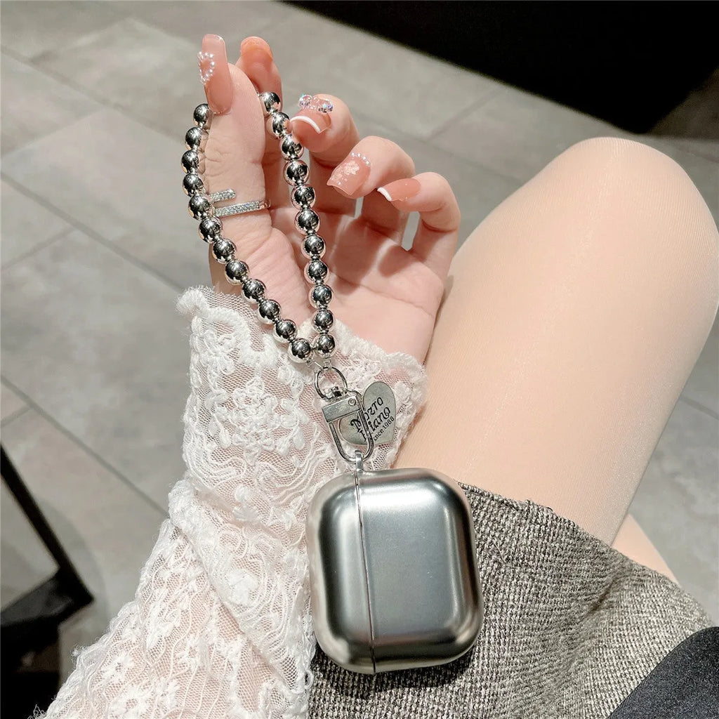 Matte electroplated TPU protective case for Apple AirPods charging case.
