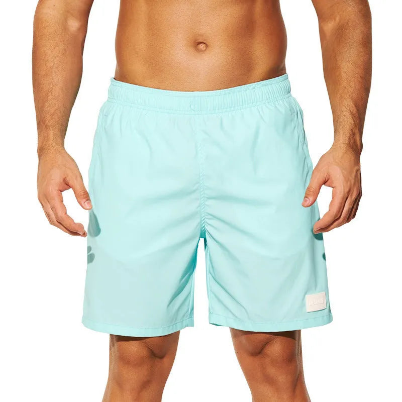 Men's quick-drying nylon casual shorts in straight leg design available in multiple colours