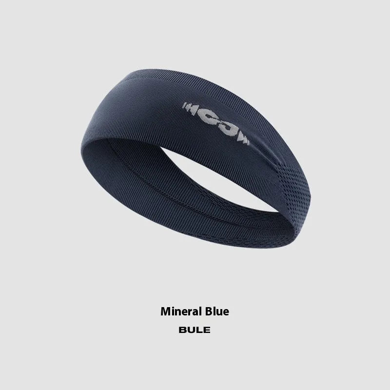 Seamless knitted sports hair band in black, gray, or blue for running and cycling