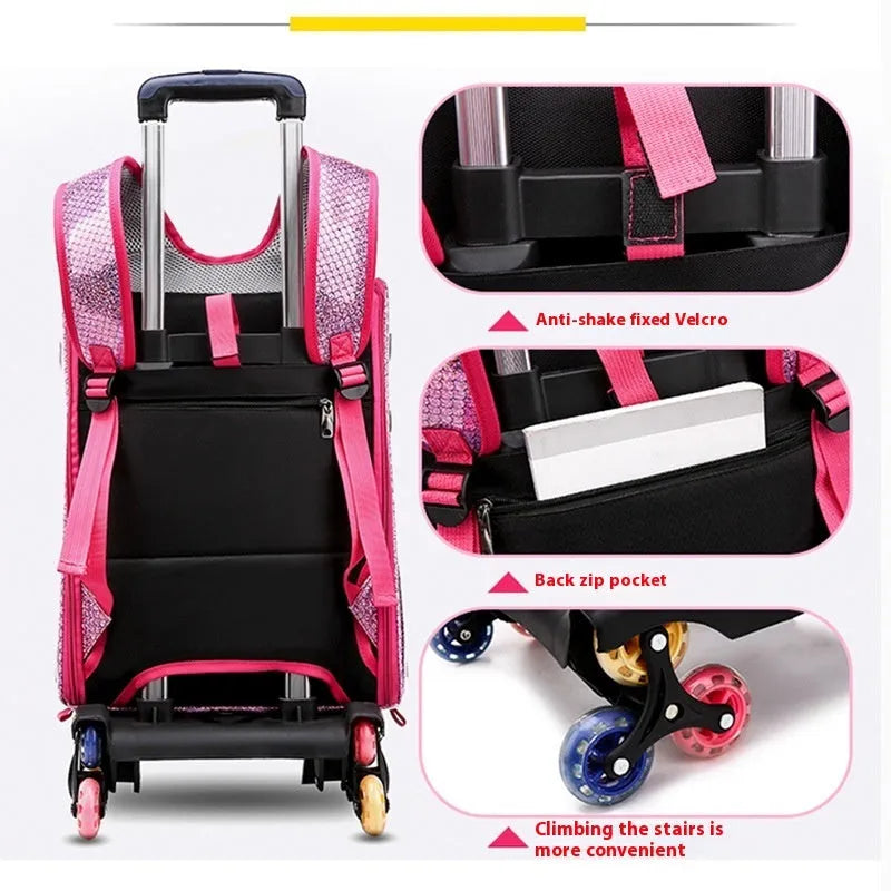 Transparent pet trolley bag for small dogs with foldable shoulder design and Oxford cloth construction
