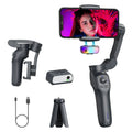 Foldable handheld stabilizer in L7Cpro gun colour with ABS construction and USB charging port