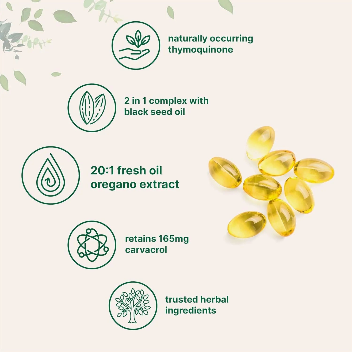 Butter Black Seed Oil Soft Capsules bottle showing 180 or 300 tablet pack option