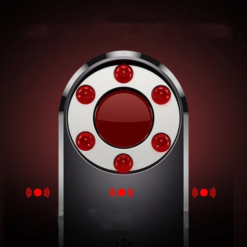 Compact black infrared detector measuring 91x37x13mm with USB connection port