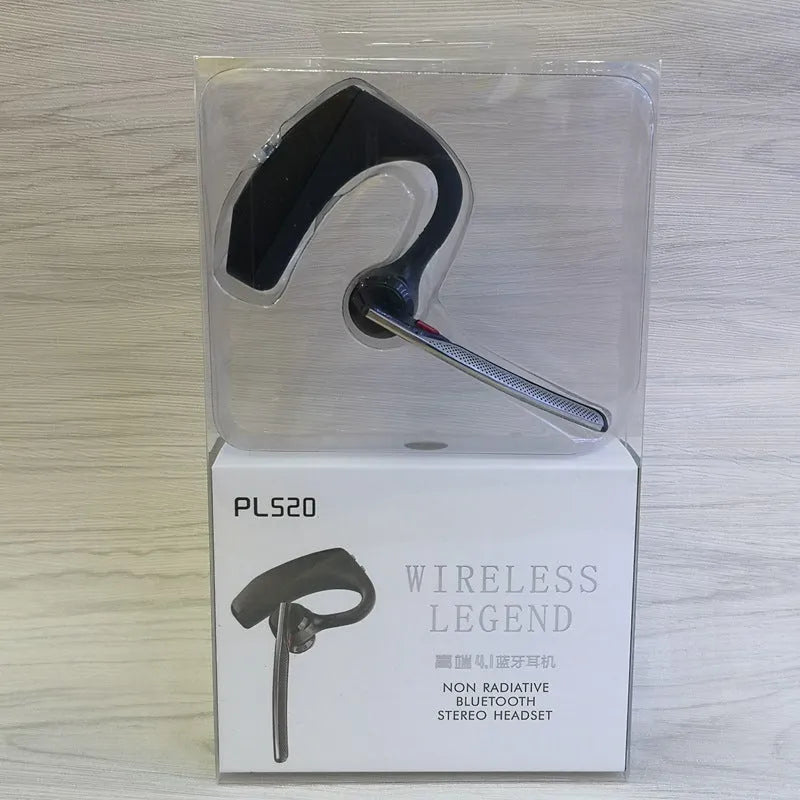 Black Bluetooth sports headphones with battery display and USB charging port