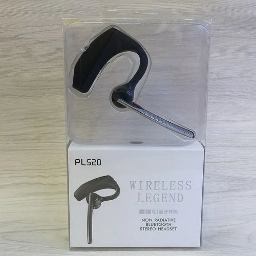 Black Bluetooth sports headphones with battery display and USB charging port