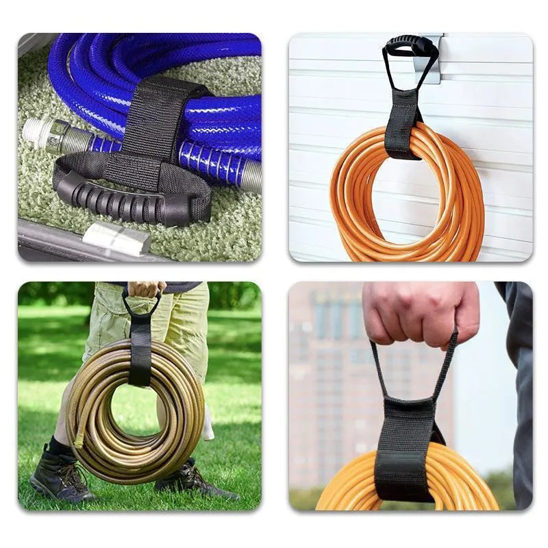 Portable heavy-duty nylon storage strap with Velcro handle in standard colour