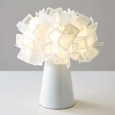 Nordic style bedside table lamp with metal holder in multiple colour options