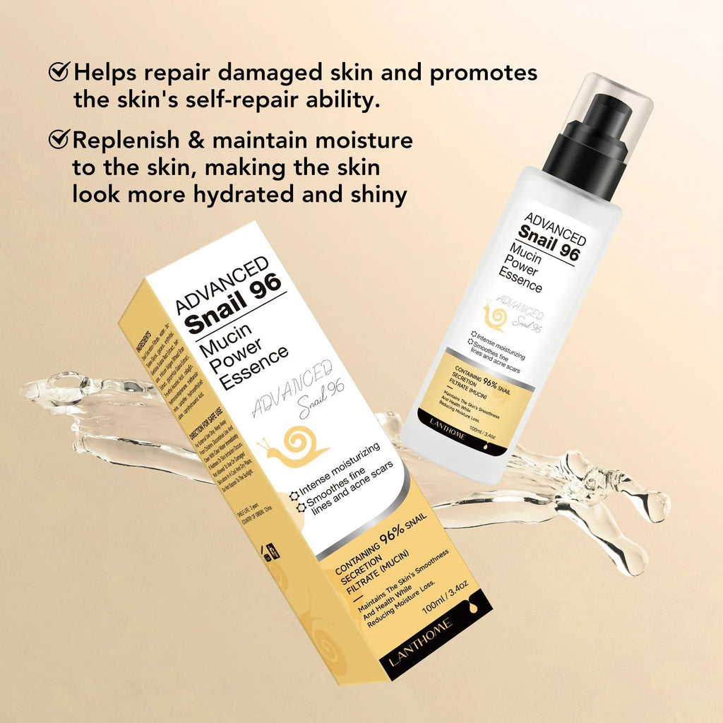 100ml bottle of snail snail serum moisturising facial essence for daily skincare