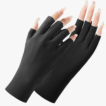 Women's thin ice silk sunscreen gloves with UPF50 protection in multiple colours