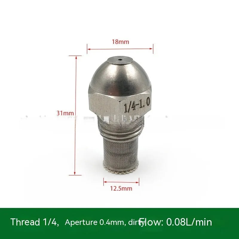 304 stainless steel fine atomization spray nozzle with external thread and filter screen