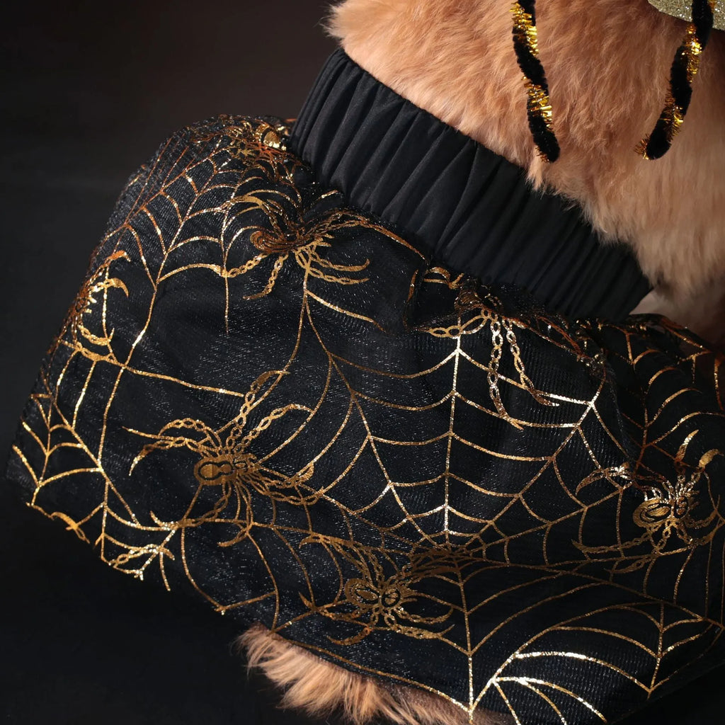 Polyester dog Halloween costume suit with zipper fastening in four standard sizes