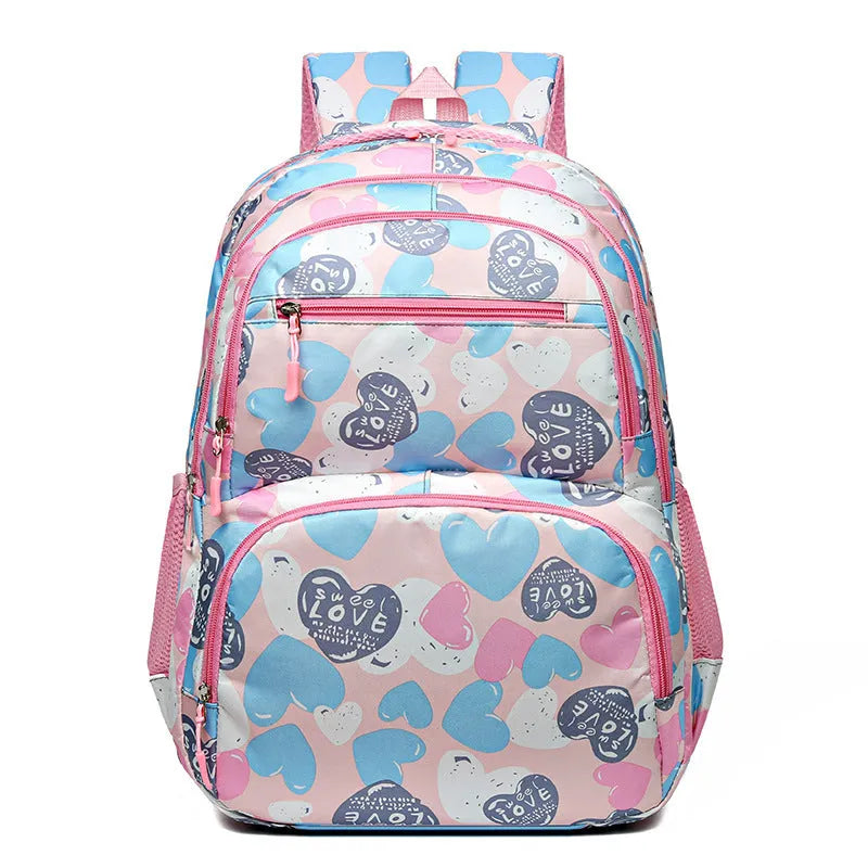 Student schoolbag backpack with air pillow belt in Oxford cloth with large capacity