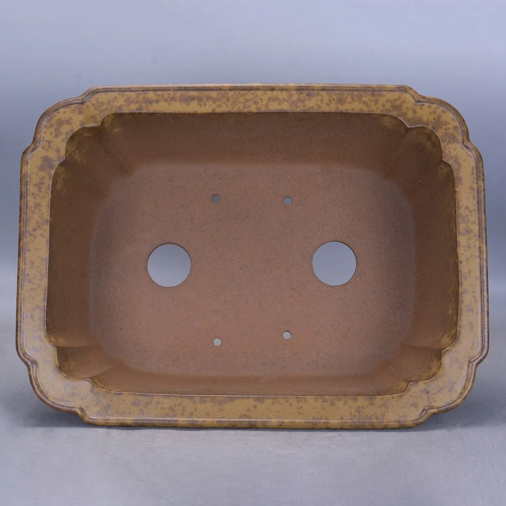 Purple sand rectangular flowerpot showing segment mud design in two size options