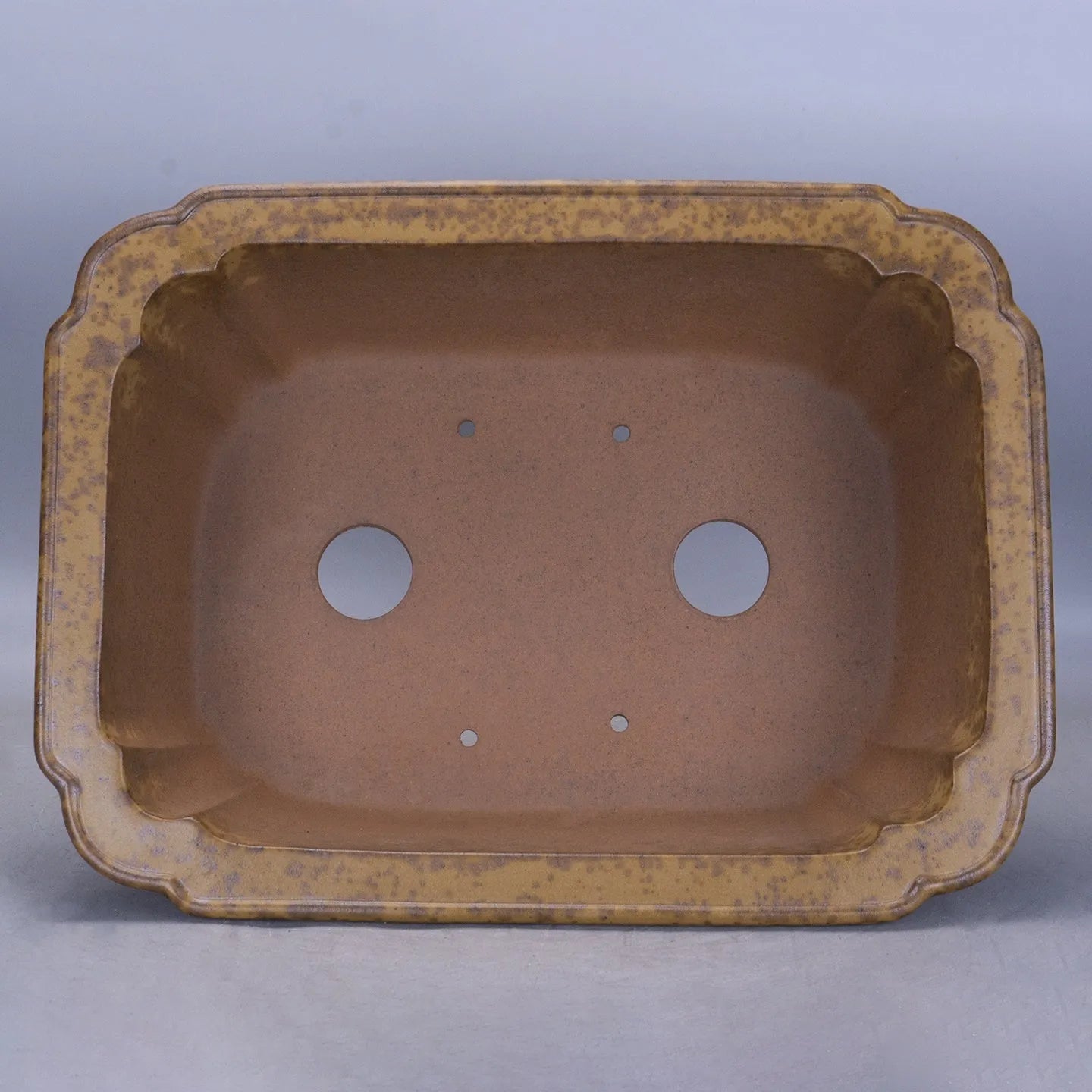 Purple sand rectangular flowerpot showing segment mud design in two size options