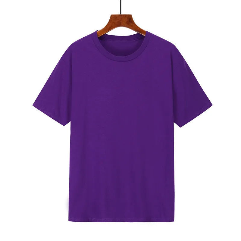 Men's loose fit cotton T-shirt with printed design shown in multiple colour options