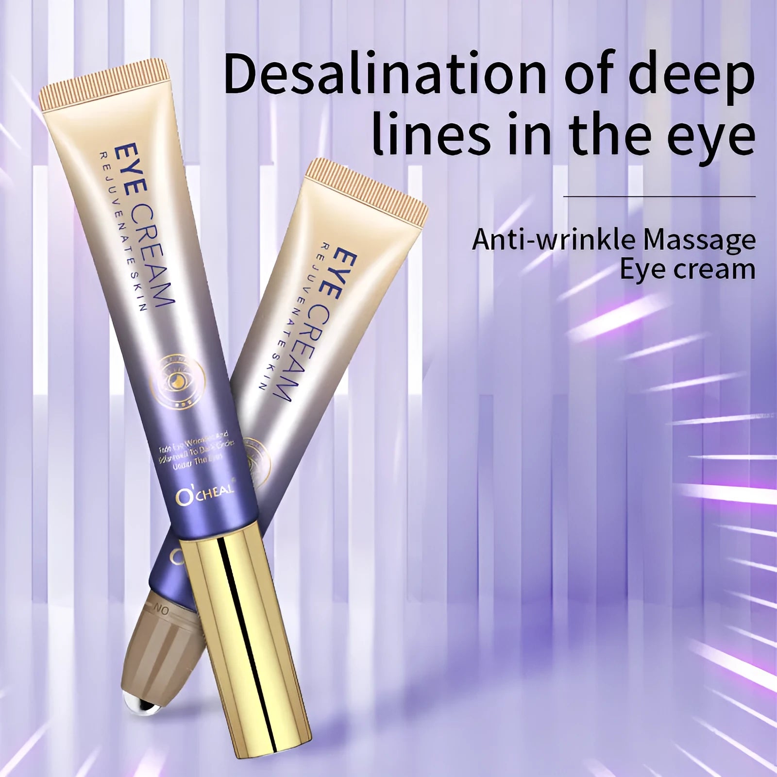 Ball eye cream container with brightening soft concealer formula for dark circles treatment