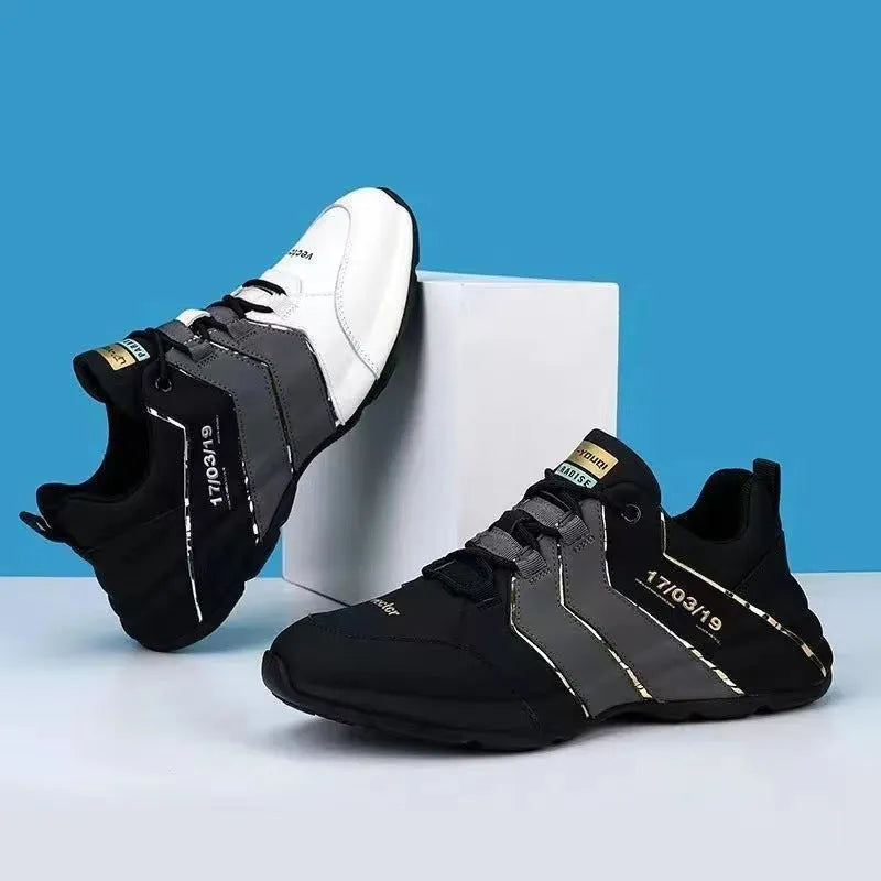 Teenagers casual sneakers with thick plastic sole and mesh lining in various colours.