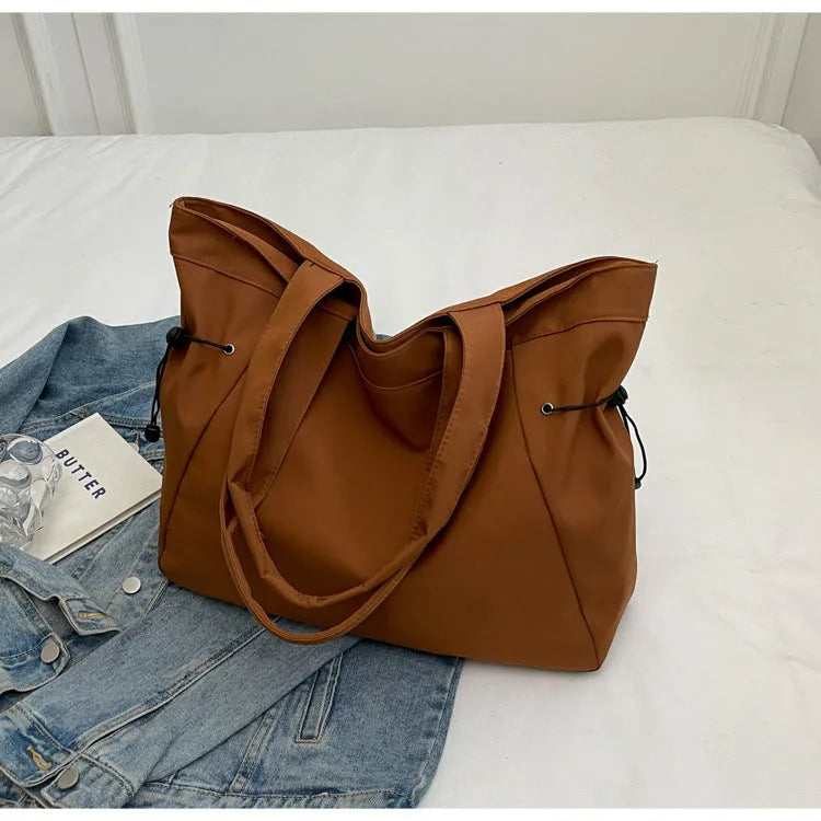 Foldable Oxford cloth commuter shoulder tote bag in street trend styling