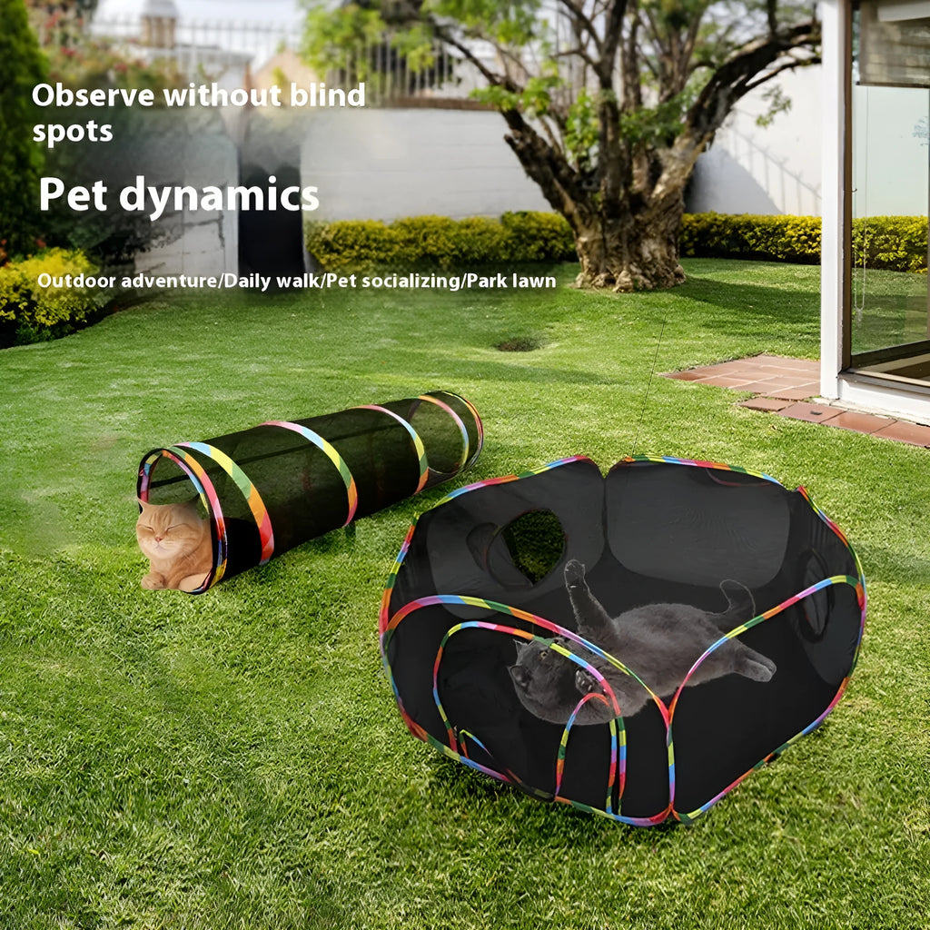 Foldable mesh cat roll cage showing square, hexagonal, tent, tee, and long straight shape options