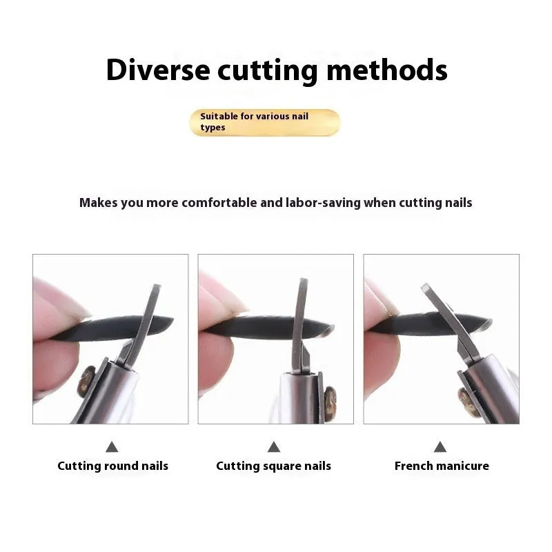 French nail art scissors with U-shaped stainless steel blades for cuticle trimming