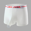 Men's ice silk trunk open boxer shorts in mid-waist cut, shown in Army Green colour