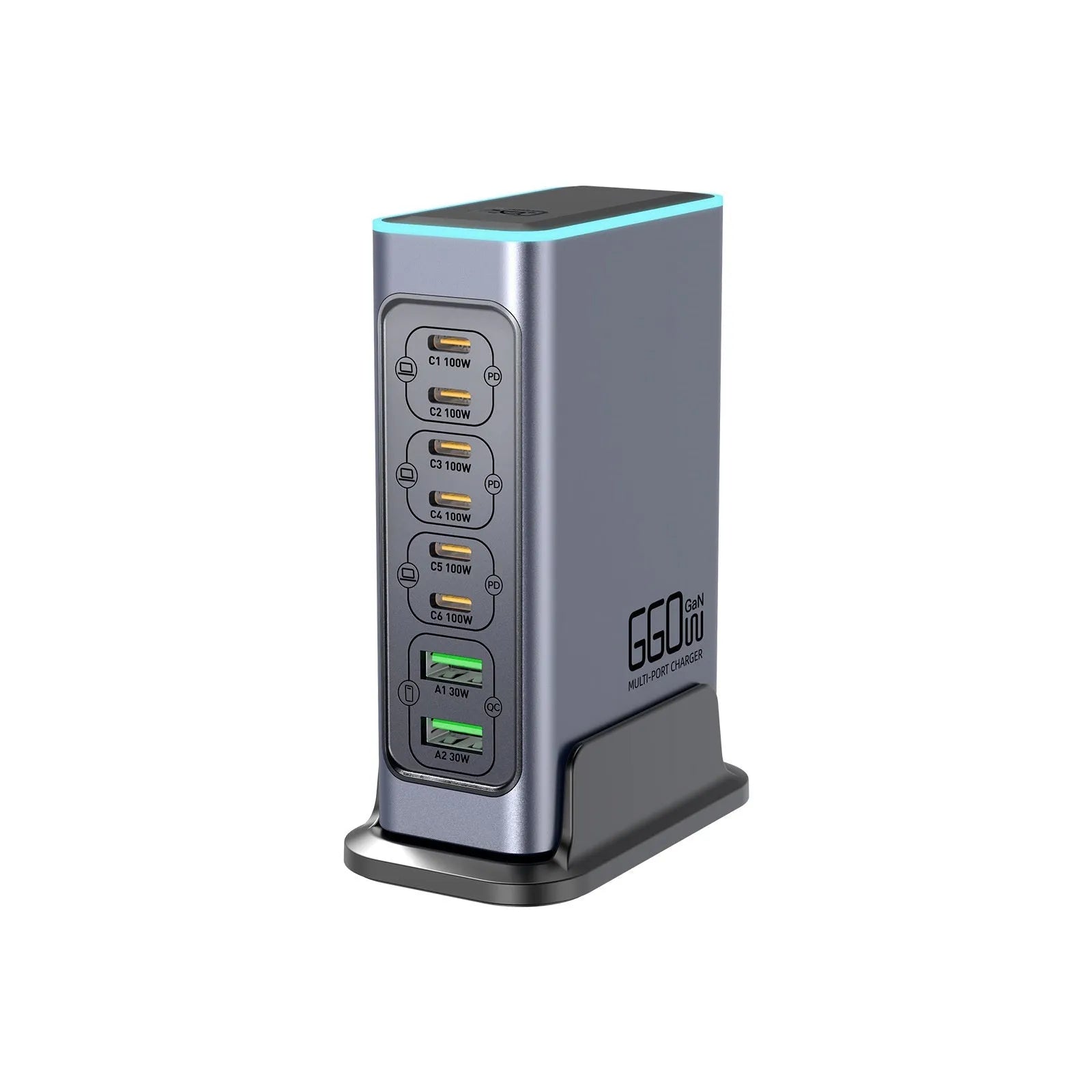 660W gallium nitride desktop charger with multiple Type-C ports