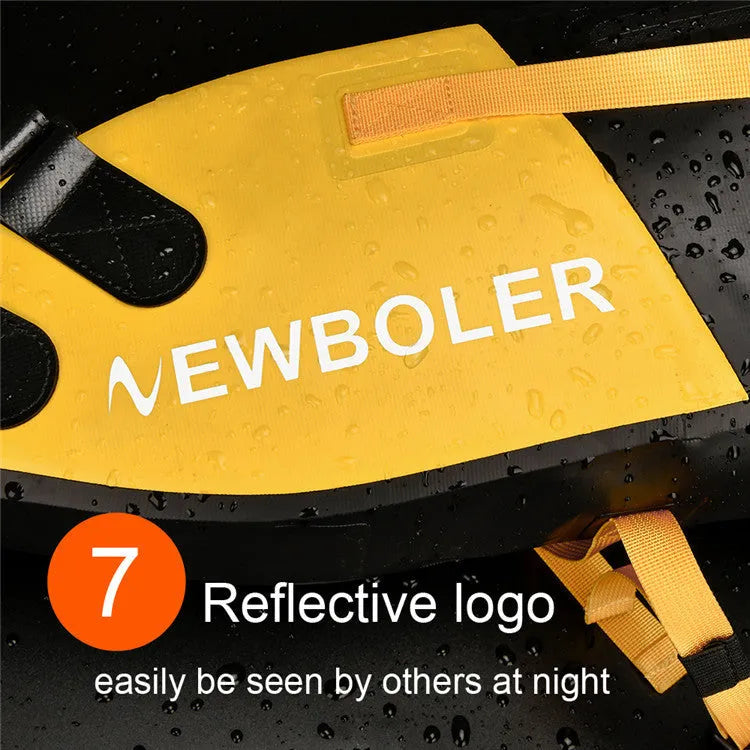 Waterproof PVC bike tail bag with 13L capacity in black, green or yellow