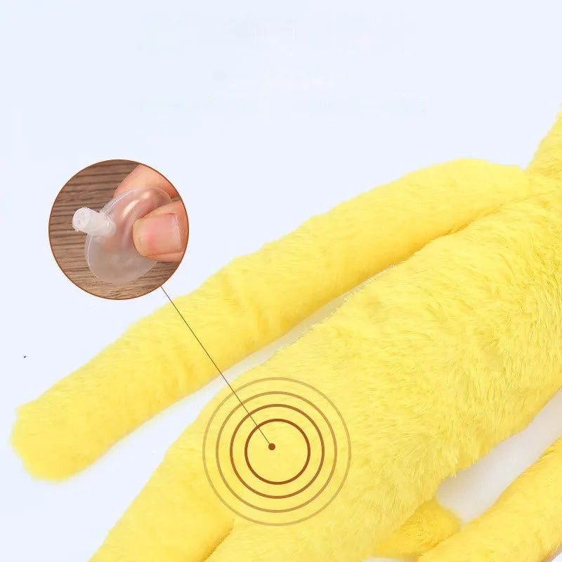 Plush dog toy with sound features for large breeds in pink and yellow colour options
