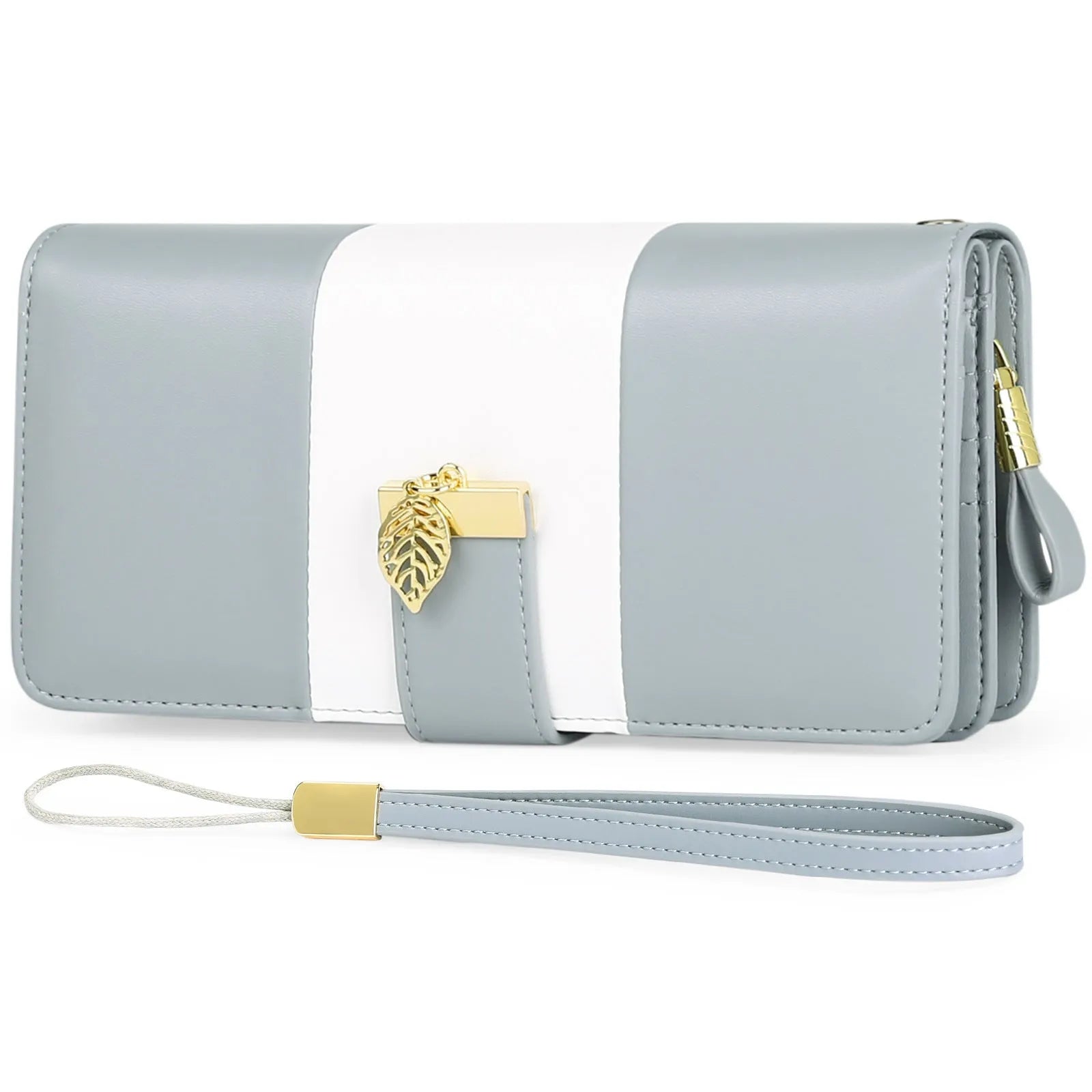 Lock-opening anti-theft clutch handbag in brush PU leather, shown in midnight black.