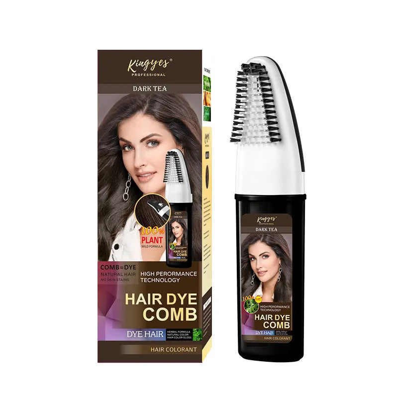 Easy Colour Hair Dye kit with comb applicator and 200ml bottles in Brown, Wine Red and Dark Brown.