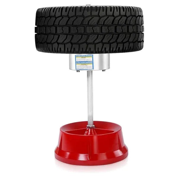 Portable aluminium hub balancer for car and truck tyres with bull's eye level and 11.5 inch base