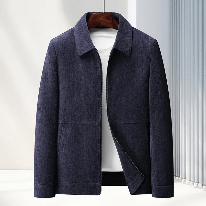 Men's slim fit lapel jacket in polyvinyl alcohol fibre available in four colours